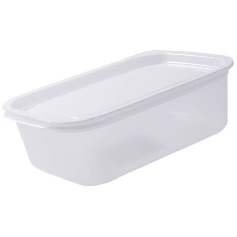 Boîte de Conservation Alimentaire Rectangulaire PP Transparente avec Couvercle Hermétique 850ml pour Frigo et Micro-ondes