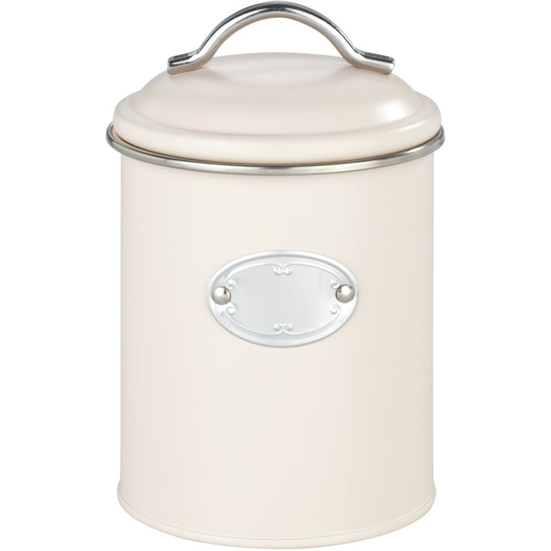 Wenko - Boîte de conservation hermétique Nero 1 l, Boîte de rangement style rétro pour la conservation hermétique d'aliments secs, En métal laqué