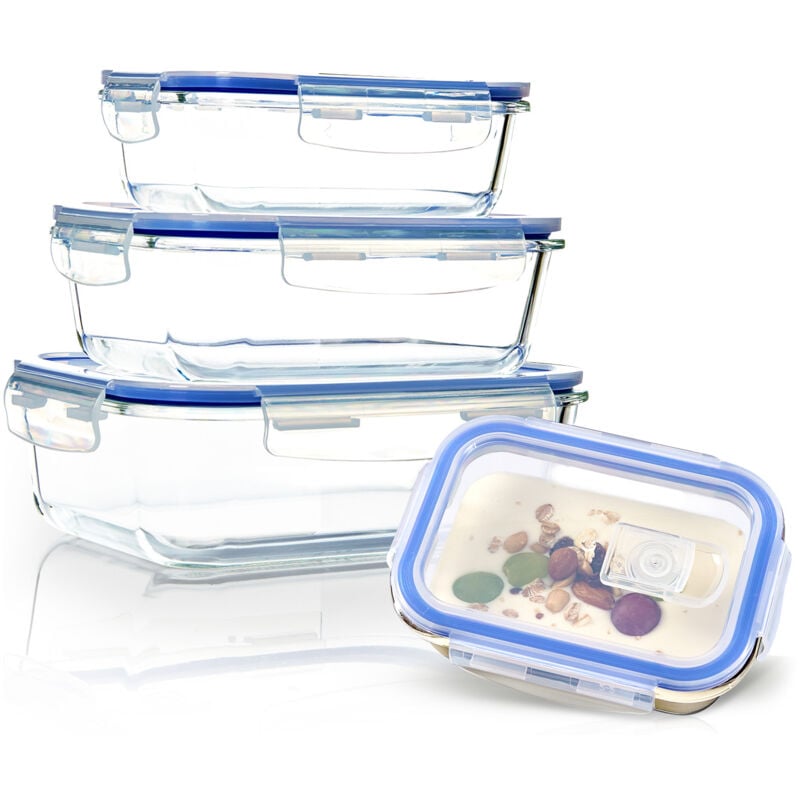 Klarstein - Boîte de conservation set de 4 - 1520, 1040 , 640, 370 ml