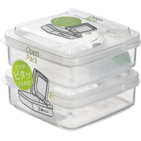 Boîte de conservation pour 2 tranches de fromage japonais, réfrigérateur avec couvercle à charnière, boîte de conservation pour oignons, gingembre et ail, boîte de conservation pour fruits, bloc de be