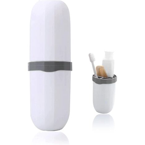 Boîte de dentifrice en plastique de voyage (blanc)