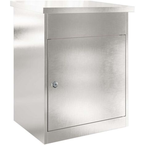 Boîte de dépôt de colis Noir 44 x 35 x 59 cm Acier inoxydable CFW739134