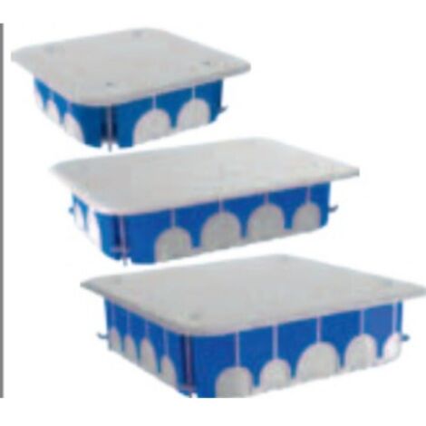 Boîte de dérivation 690120 120x120x40mm – Volume de travail 580 à 1620 cm3 – Tenue au fil incandescent 850°C – Pour cloisons creuses et pleines – BLM