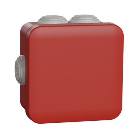 boite de dérivation - a embout - 80 x 80 x 45 mm - rouge - schneider electric enn05164
