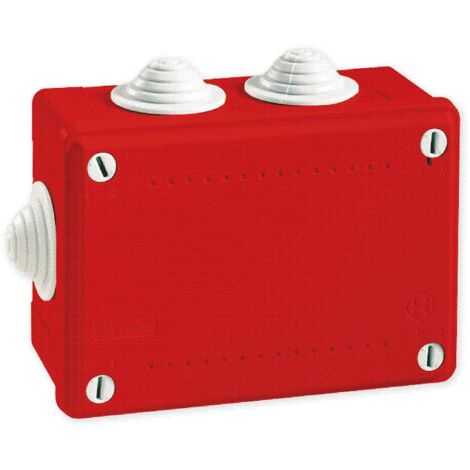 boite de dérivation - a tétines - 120 x 80 x 50 mm - rouge - boite étanche - iboco 05547