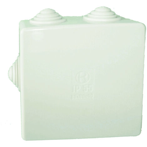 boite de dérivation - a tétines - 80 x 80 x 40 mm - gris - boite étanche - iboco 05533