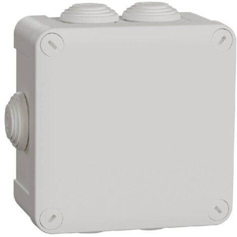 boite de dérivation - avec embouts - 105 x 105 x 55 mm - blanc - schneider electric imt05025