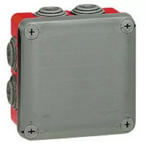 Boite De Dérivation Carré étanche Plexo Gris/rouge 105x105 Legrand