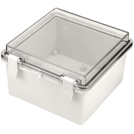 Boite de Derivation Electrique IP65, 150x150x90 mm Boîte de Jonction Etanche avec Couverture PC Transparent, ABS Boite de Derivation Etanche Exterieur pour une Utilisation Extérieur