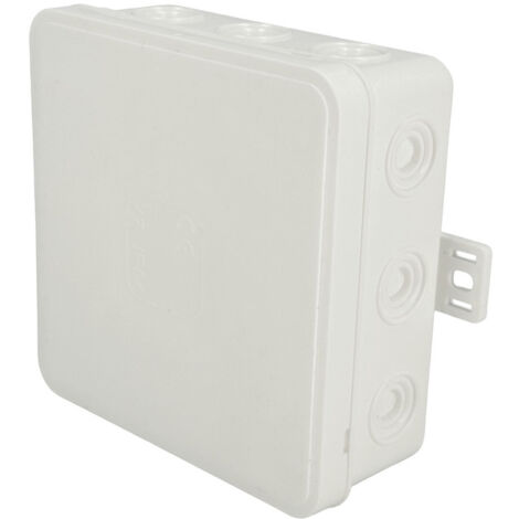 Boîte de dérivation en saillie 100x100x41mm IP54 12 passe-câbles à membrane intégrés blanc V7 EDO777917 EDO Technic