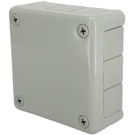 Boîte de dérivation en saillie 98x98x42mm IP55 12 passe-fils en caoutchouc gris VP-41 EDO Technic