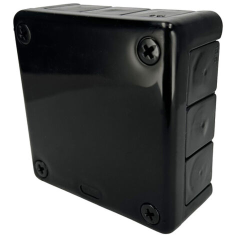 Boîte de dérivation en saillie 98x98x42mm IP55 12 passe-fils en caoutchouc noir VP-41 EDO Technic