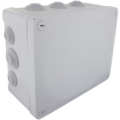 Boîte de dérivation étanche 225 x 175 x 100 mm – IP55 – Polypropylène – Entrées pour tubes de 20/25 mm – Couvercle vissable 1/4 de tour – BLM