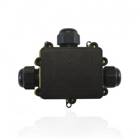Boite de dérivation étanche 3 entrées IP68 Connexion - Noir