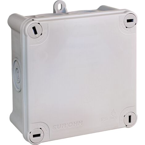 Boite de dérivation étanche éco IP55 - 960° - SUM'OHM 105x105x55 - 7 entrées