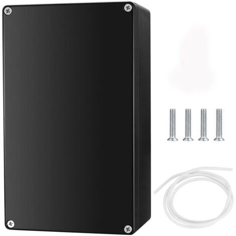 Boite de Derivation Etanche IP65 Electrique Exterieur, Boîte de Jonction Connecteurs, Boitier Plastique Electronique Extérieur (Noir 20X12X7.5CM)