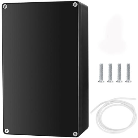 Boite de Derivation Etanche IP65 Electrique Exterieur, Boîte de Jonction Connecteurs, Boitier Plastique Electronique Extérieur (Noir 20X12X7.5CM)