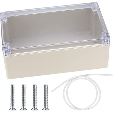 Boite de Derivation Etanche IP65 Electrique Exterieur, Boîte de Jonction Connecteurs, Boitier Plastique Electronique Extérieur (Transparent 20X12X7,5CM)
