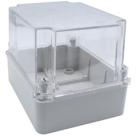 Boite de dérivation étanche IP67 190x145x140mm, avec couvercle transparent, bord lisse