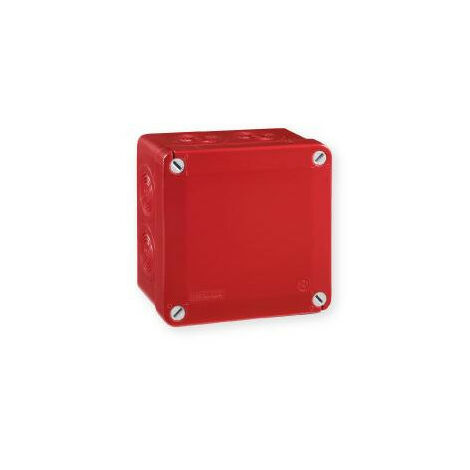 Boîte de dérivation étanche Pico 100x100 Prof. 50 rouge perforable IP56 960°C IBOCCO B05631