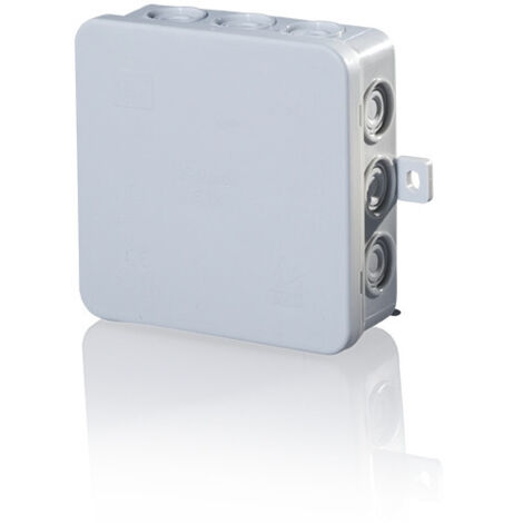 Boîte de dérivation F-TRONIC, 100x100x40 mm, 12 entrées, gris
