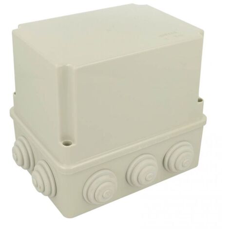 Boite de dérivation IP54 150x110x140mm, avec couvercle rehaussé, 6 entrées membranes souples