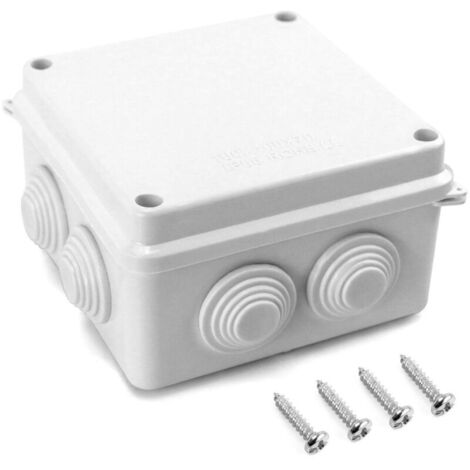 Boite de derivation, IP65 en plastique ABS, etanche exterieur, Blanc, 100 x 100 x 70 mm