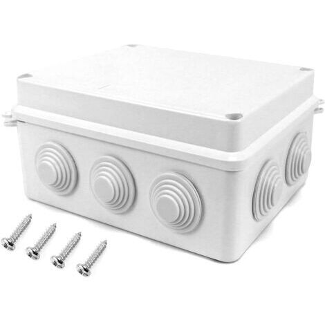 Boite de derivation, IP65 en plastique ABS, etanche exterieur, Blanc, 150 x 110 x 70 mm