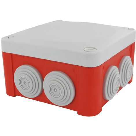 boite de dérivation - optibox - 100 x 100 x 55 mm - 1/4t - rouge - blm distribution 515423