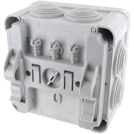 boite de dérivation - optibox - 100 x 100 x 55 - tétines - 1/4t - avec patte - blm distribution 555420