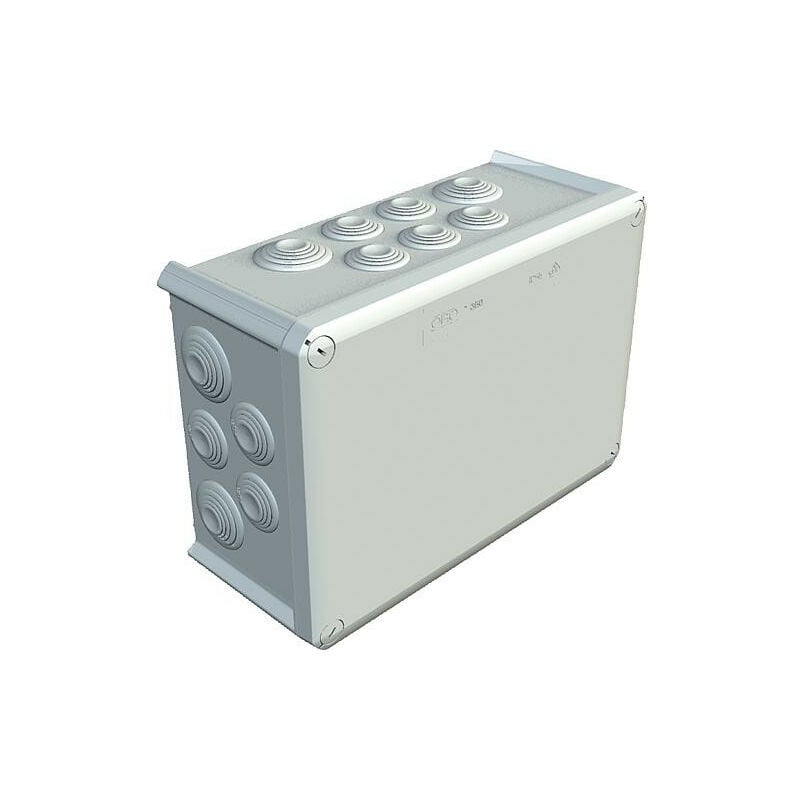 OBO - Boite de derivation Thermoplast 16x M32 + 8xM40, IP66 type t 350, gris clair / 1 pc