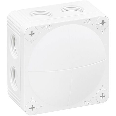 Boîte de dérivation Wiska 10060610 (L x l x H) 85 x 85 x 51 mm blanc IP66 X99429