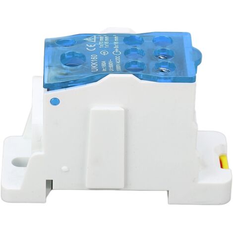Boîte de distribution de bornes 690V 160A, bloc de Rail DIN, jonction de puissance pour l'électricité bleu