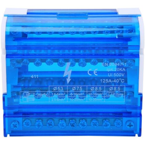 Boîte de distribution de bornier 411, Rail Din, monophasé à 4 niveaux pour l'ingénierie électrique