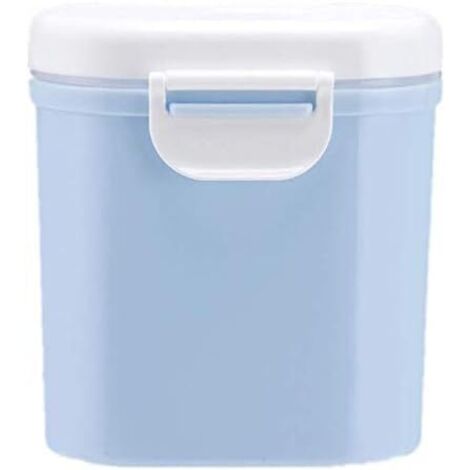 Boîte de distribution de lait en poudre pour nourrissons portable 400ML avec cuillère (bleu)