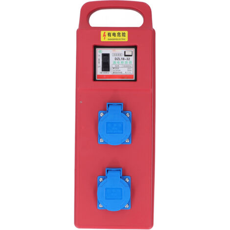 Boîte de Distribution d'Énergie Portable 2 Prises Étanche Compacte 200‑250V
