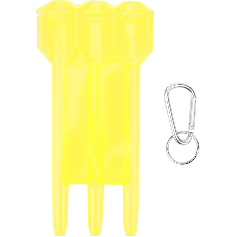 Boîte de fléchettes portable universelle ABS avec 3 manches, crochet de suspension en alliage d'aluminium jaune