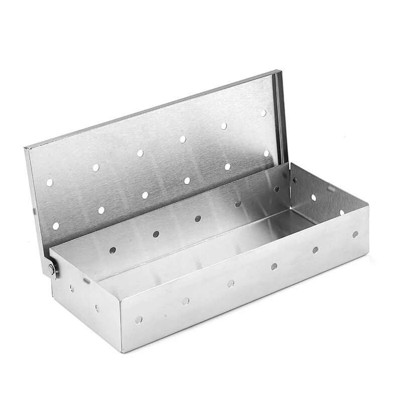 Boîte de Fumage Universelle - Fumoir pour Barbecue - Fumage au Bois pour Saveur Fumée - Convient pour Barbecues à Gaz, Charbon et Électriques - Acier