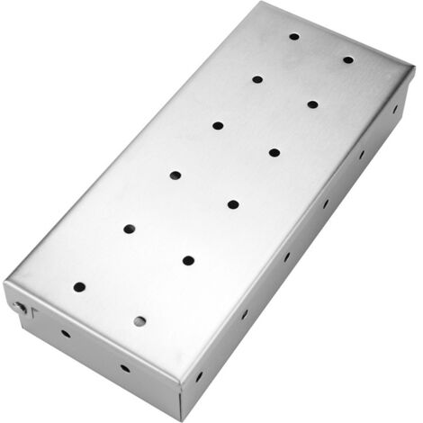 Boîte De Fumoir Pour Barbecue : Boîte De Fumoir À Copeaux De Bois En Acier Inoxydable Avec Couvercle À Charnière Pour Charbon De Bois Barbecue À Propane Barbecue Portable