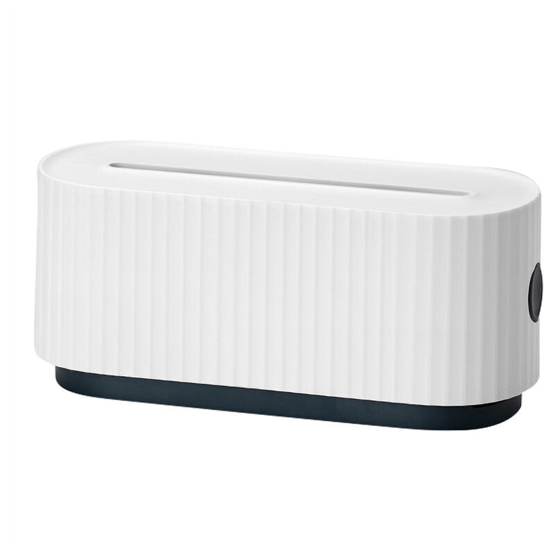 Boite de gestion de cables avec support de téléphone et multiprises, protecteur de cordon, organisation bureau, blanc - Organisateur de fil,