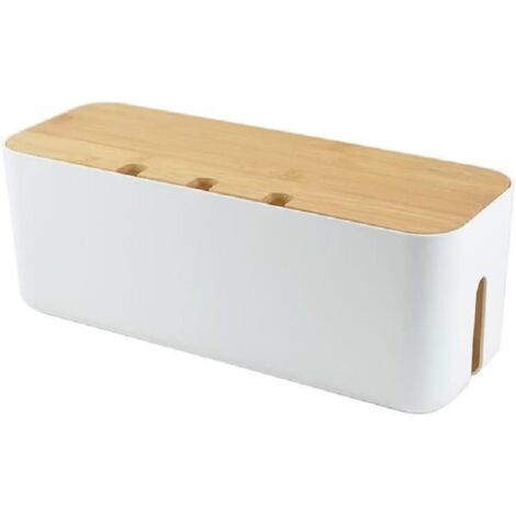 Boîte de gestion de câbles  Organisateur de bandes d’alimentation  Boîte organisatrice de câbles  Cache et dissimule les bandes d’alimentation et les câbles électriques des téléviseurs