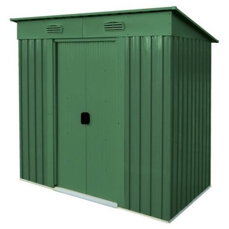 Boîte de jardin en métal MAISONETTE vert 121x194x h181 cm