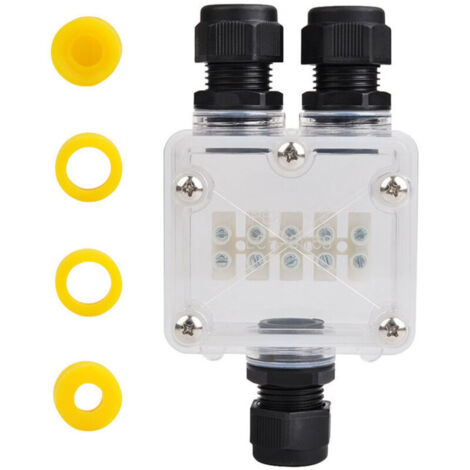 Boîte de Jonction, Connecteur Étanche Ip68, Boîte de Dérivation Étanche 3 Voie, Connecteurs Boîte pour Câble Ø 4 à 14mm, Éclairage à LED, Panneau d'Affichage