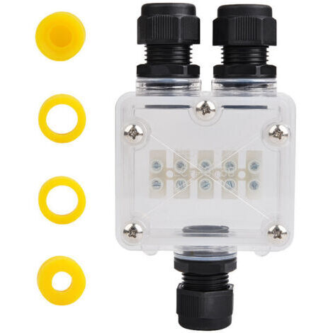 Boîte de Jonction, Connecteur Étanche Ip68, Boîte de Dérivation Étanche 3 Voie, Connecteurs Boîte pour Câble Ø 4 à 14mm, Éclairage à LED, Panneau d'Affichage
