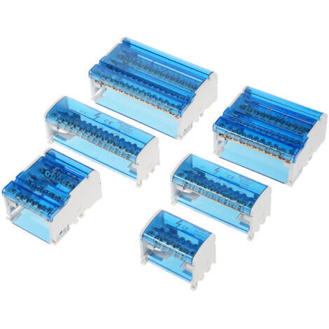 Boîte de jonction de bornier, boîtier monophasé à 2 niveaux, Rail Din de Distribution 211 avec couvercle de Protection Transparent