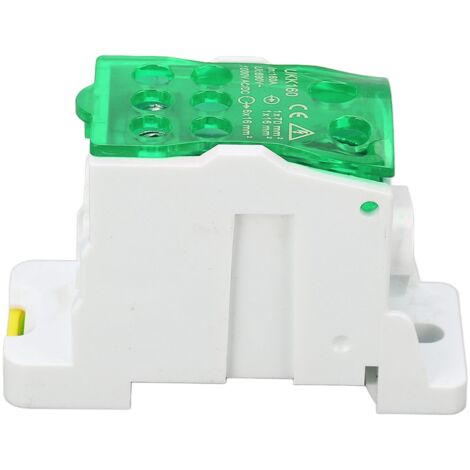 Boîte de jonction électrique 160A 690V verte à bornes DIN pour installation industrielle