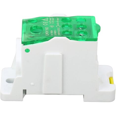 Boîte de jonction électrique 690V 160A à bornes DIN verte pour distribution d'énergie
