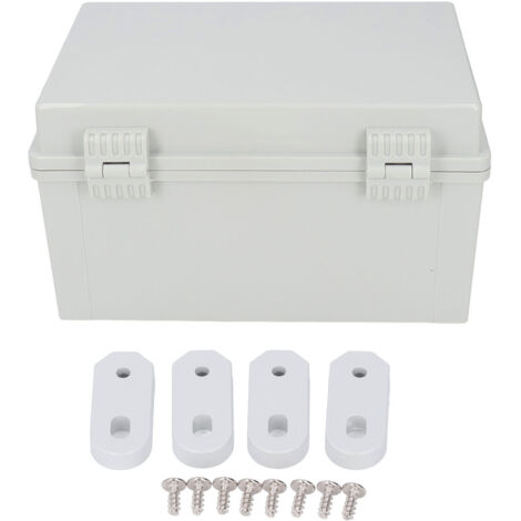 Boîte de jonction électrique avec couvercle à charnière gris, projet électrique étanche IP67 pour l'extérieur