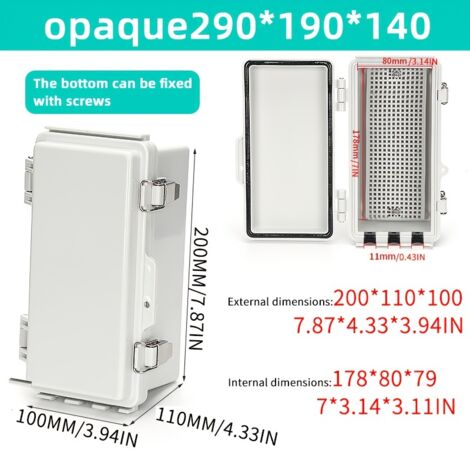 Boîte de Jonction Électrique IP65 en ABS – Coffret Universel avec Couvercle Transparent à Charnière pour Usage Intérieur et Extérieur