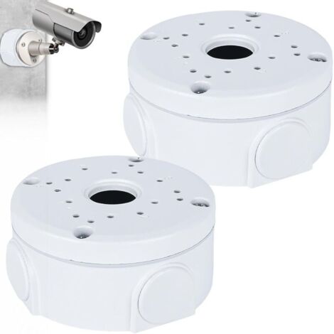 Boîte de jonction en plastique 2 pièces pour caméra de surveillance hémisphérique, boîte cachée, support de webcam, caméra bullet et panneau solaire, installation intérieure et extérieure